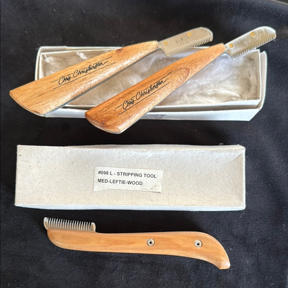 Chris Christensen Wooden Grooming Stripping Tools